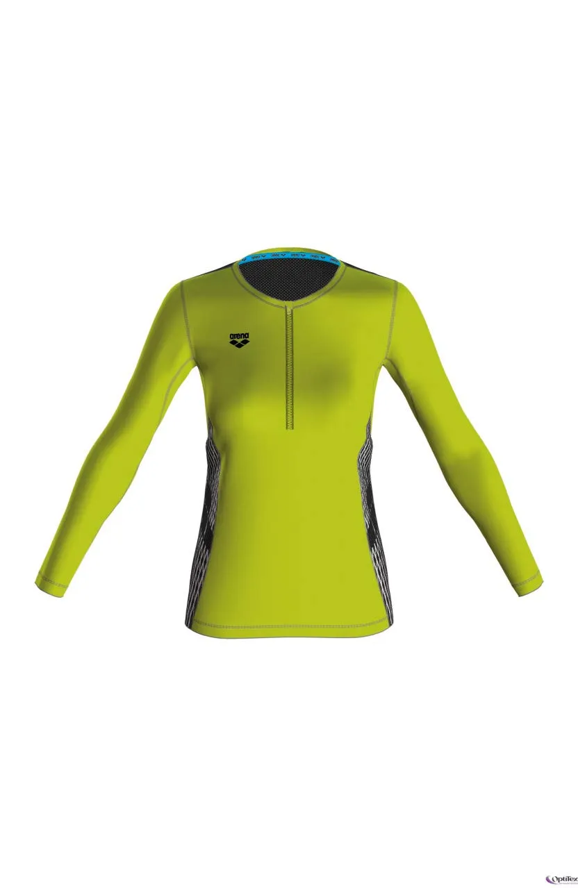 arena-w-run-h-z-long-sleeve-maglia-donna-mezza-zip-per-la-corsa image 1