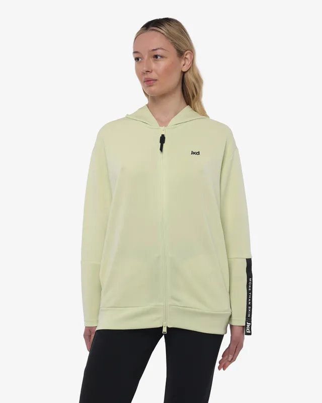 jaked-jomei-felpa-donna-con-cappuccio-e-zip-integrale-tessuto-tecnico-antipiega image 1