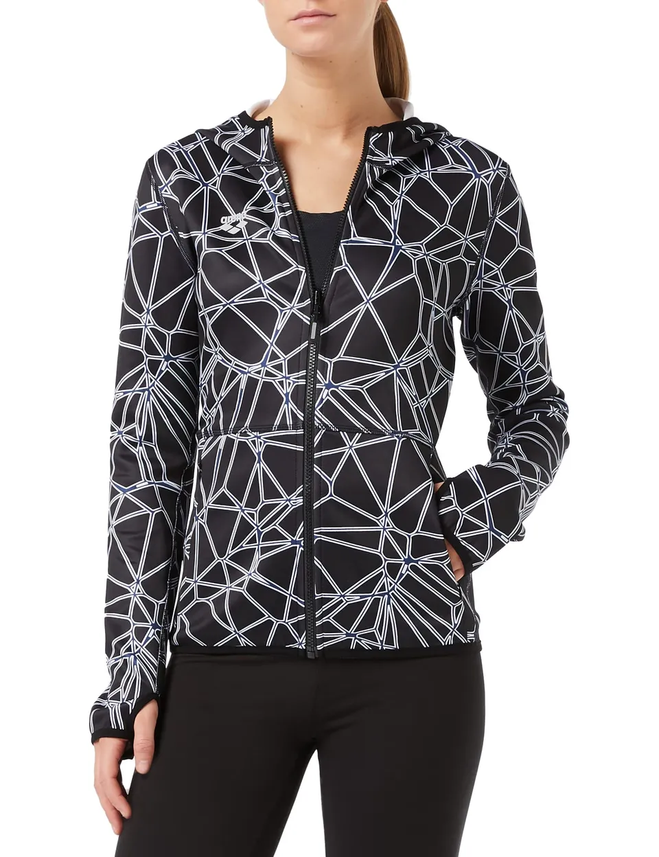 arena-w-hooded-spacer-giacca-reversibile-con-cappuccio-donna image 1