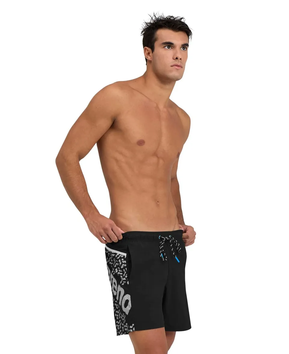 arena-men-s-arena-pro-file-beach-boxer-logo-costume-da-bagno-boxer-uomo-con-logo image 1