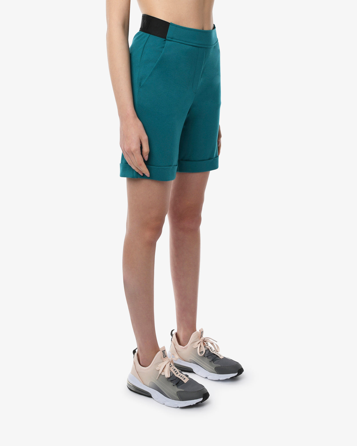 jaked-bermuda-sportswear-reset-donna-shorts-in-felpa-leggera-con-elastico-in-vit image 2
