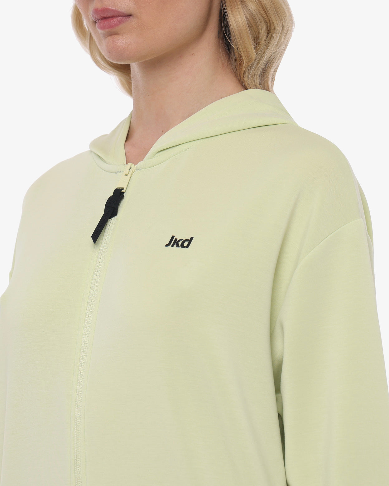 jaked-jomei-felpa-donna-con-cappuccio-e-zip-integrale-tessuto-tecnico-antipiega image 3