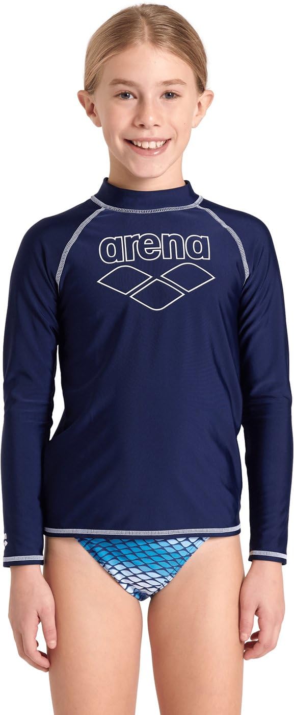 arena-unisex-jr-rash-vest-l-s-graphic-maglia-a-maniche-lunghe-per-bambini-e-raga image 2