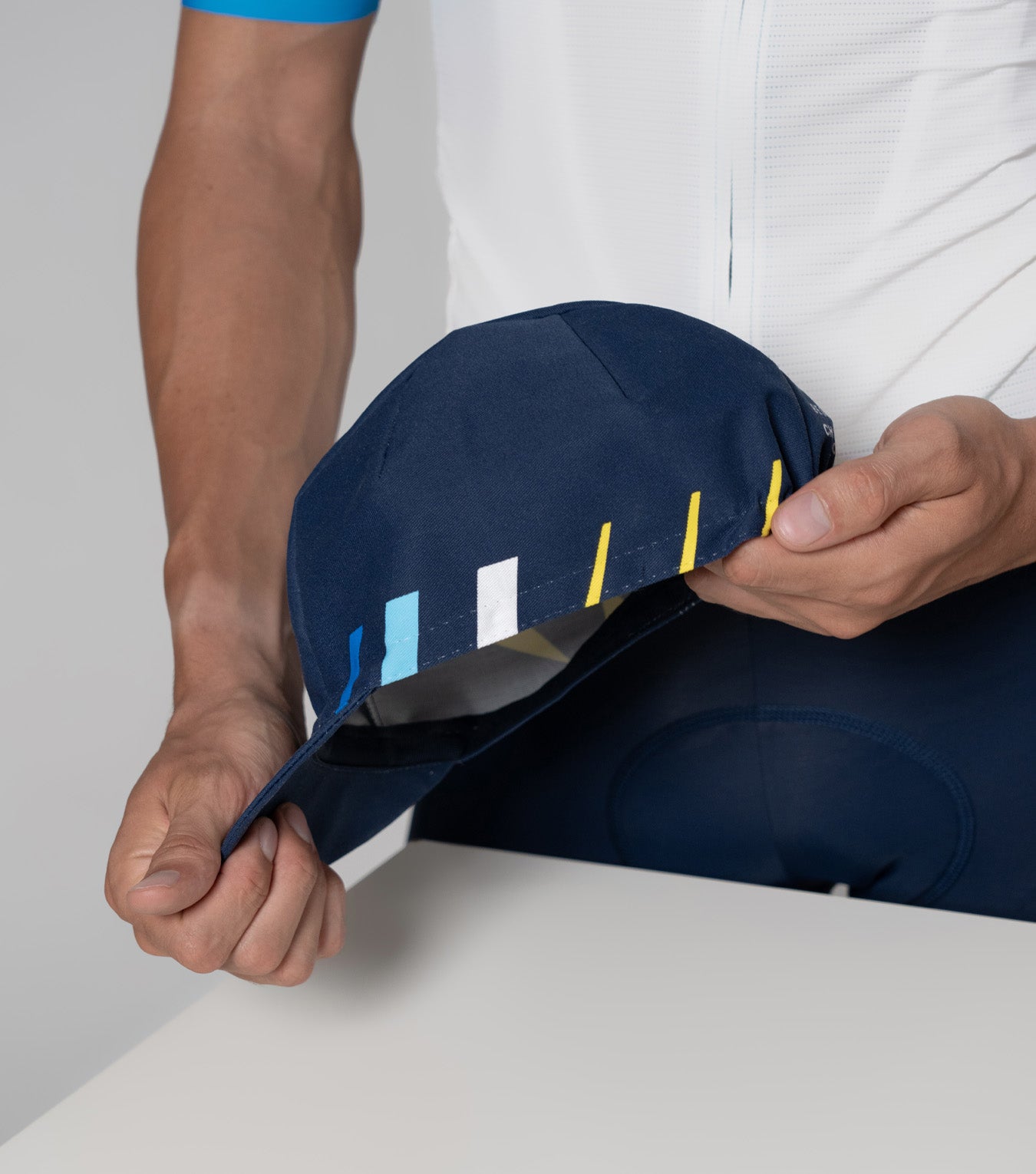 al-cycling-cappellino-unisex-uec-blu-marino-copritesta-estivo-in-cotone-per-cicl image 2