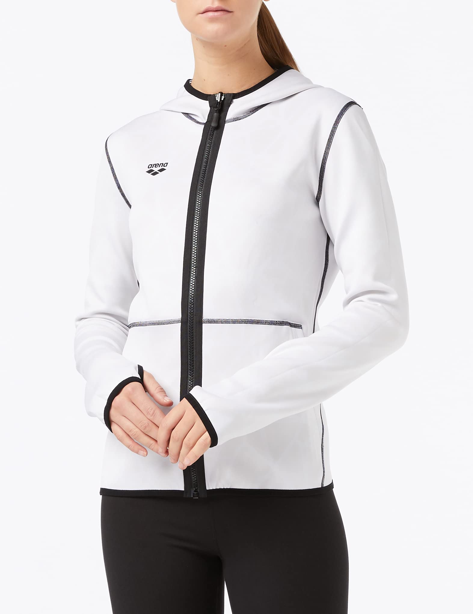 arena-w-hooded-spacer-giacca-reversibile-con-cappuccio-donna image 3