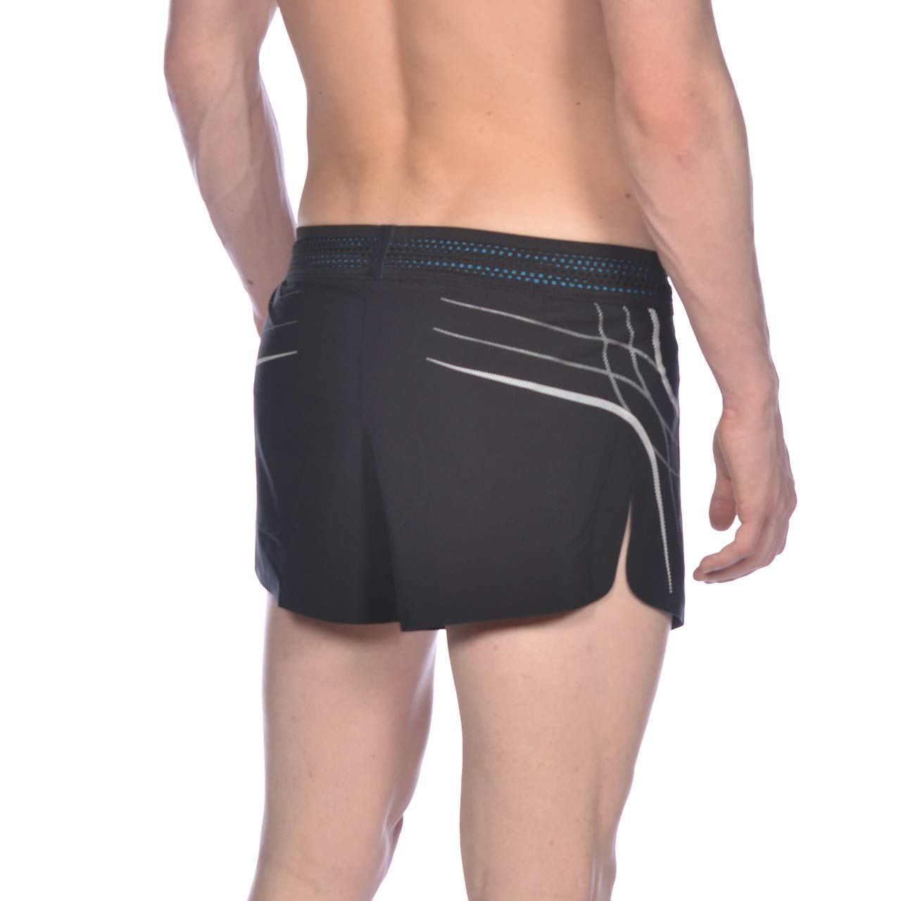arena-a-one-pantaloncino-con-spacchetto-laterale-da-uomo-nero-black-l image 2