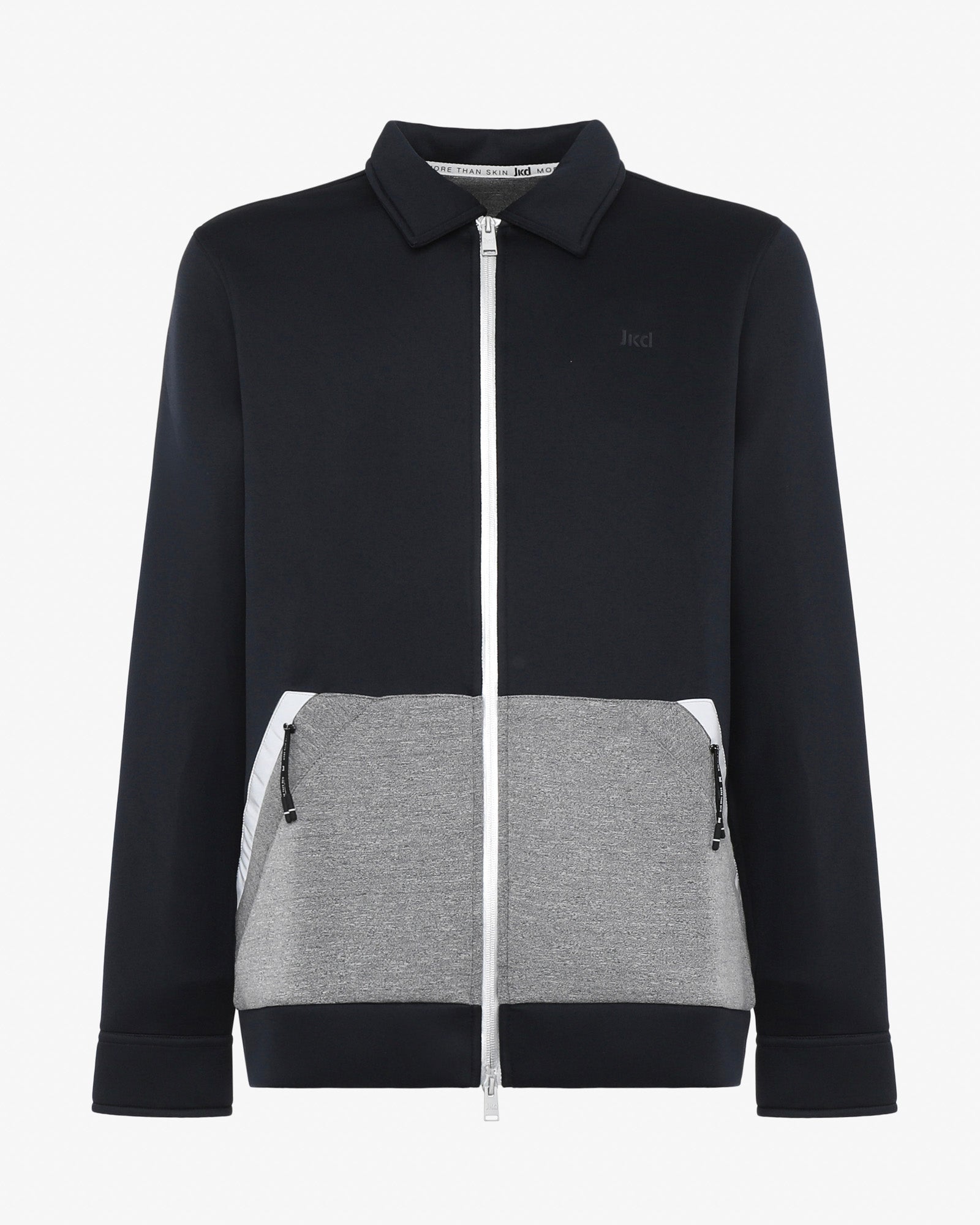 jaked-felpa-camicia-manta-ray-shacket-in-tessuto-scuba-con-zip image 6