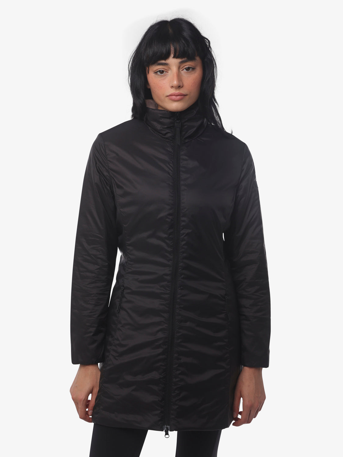 giacca-lunga-sportwear-flat-jaked-donna-caban-in-rip-stop-riciclato-con-imbottit image 1