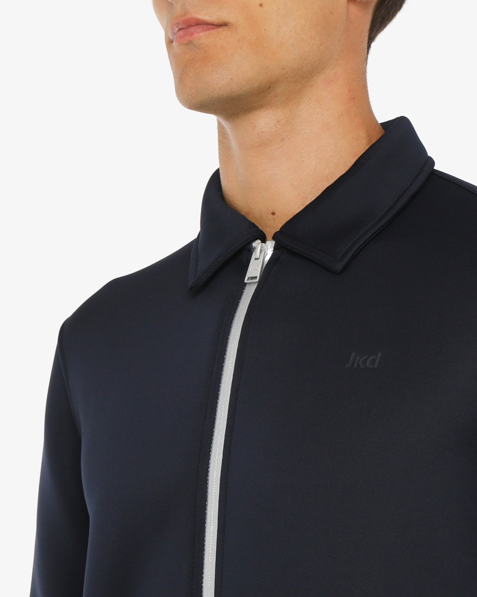 jaked-felpa-camicia-manta-ray-shacket-in-tessuto-scuba-con-zip image 5
