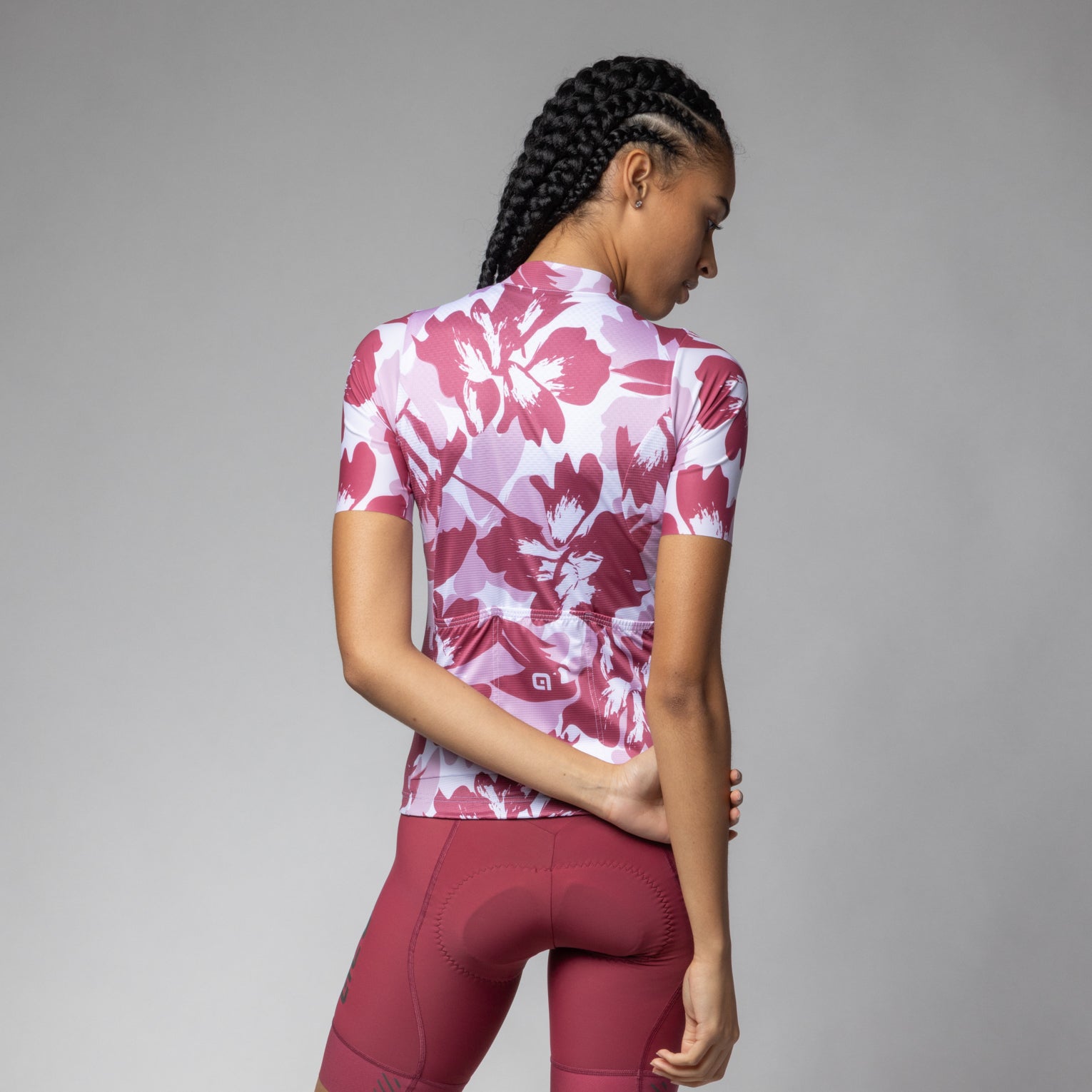 al-cycling-flower-maglia-manica-corta-donna-jersey-estivo-traspirante-con-stampa image 7