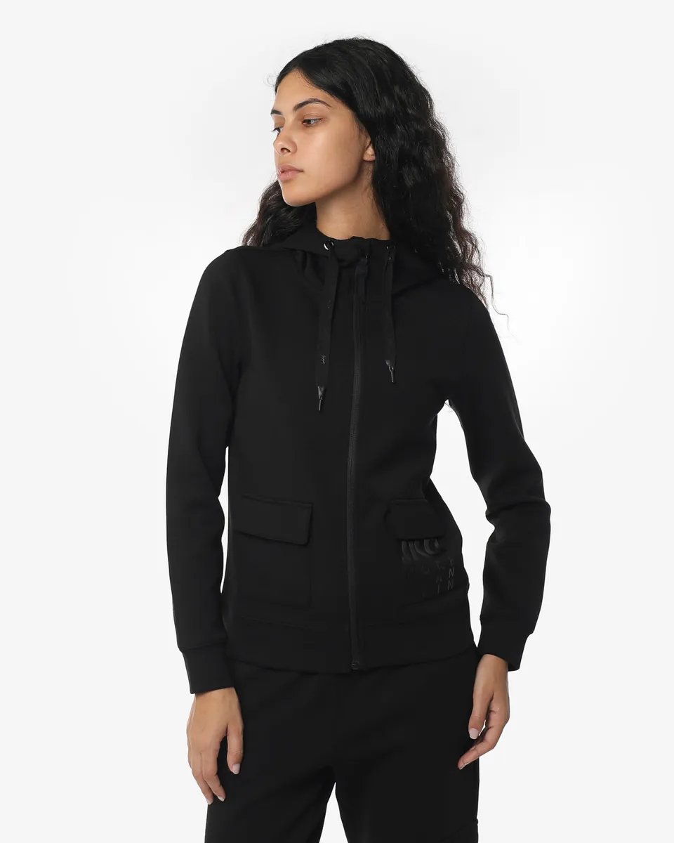 jaked-felpa-crop-full-zip-cappuccio-cargo-donna image 1