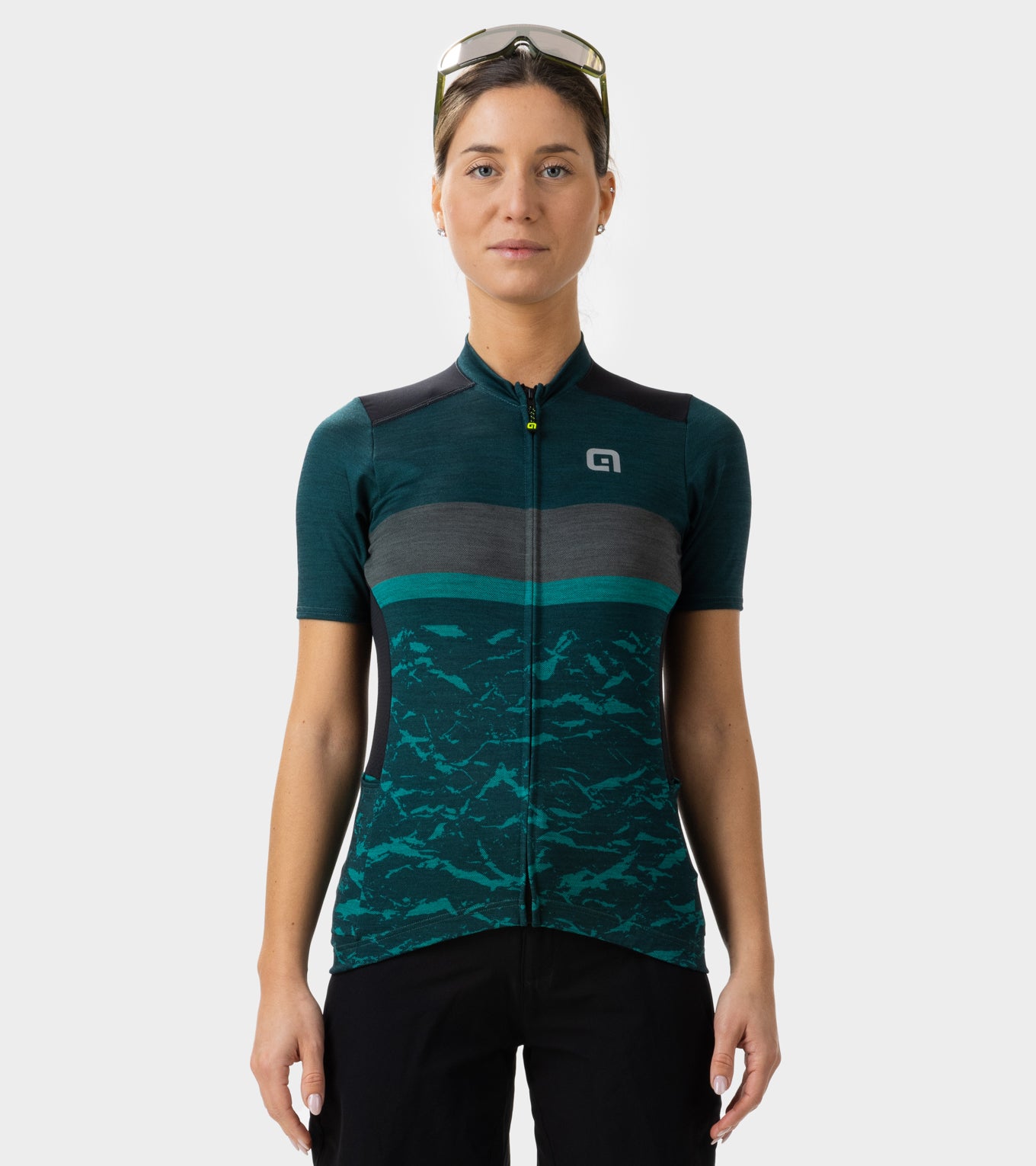 al-cycling-short-sleeve-jersey-woman-earth image 1