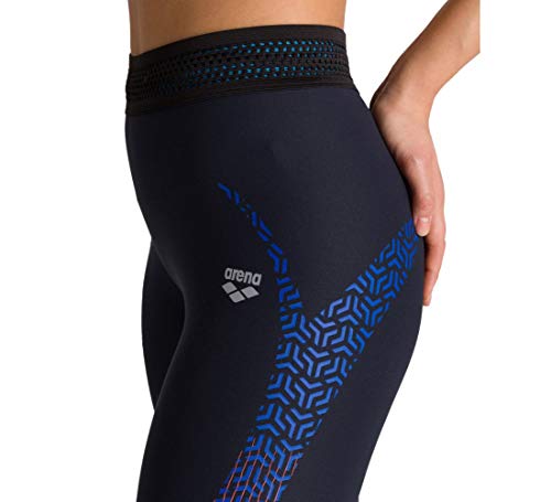 arena-w-a-one-long-tights-leggings-donna-nero-fluo-rosso-taglia-l-senza-cuciture image 7