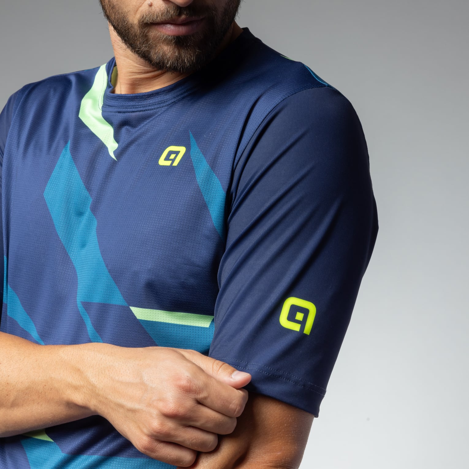 al-cycling-maglia-manica-corta-uomo-omega-jersey-mtb-off-road-in-tessuto-air-dot image 4