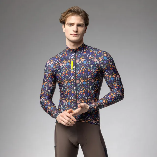 al-cycling-maglia-manica-lunga-uomo-flowery-poliestere-riciclato image 1