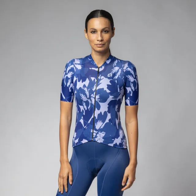 al-cycling-flower-maglia-manica-corta-donna-jersey-estivo-traspirante-con-stampa image 1