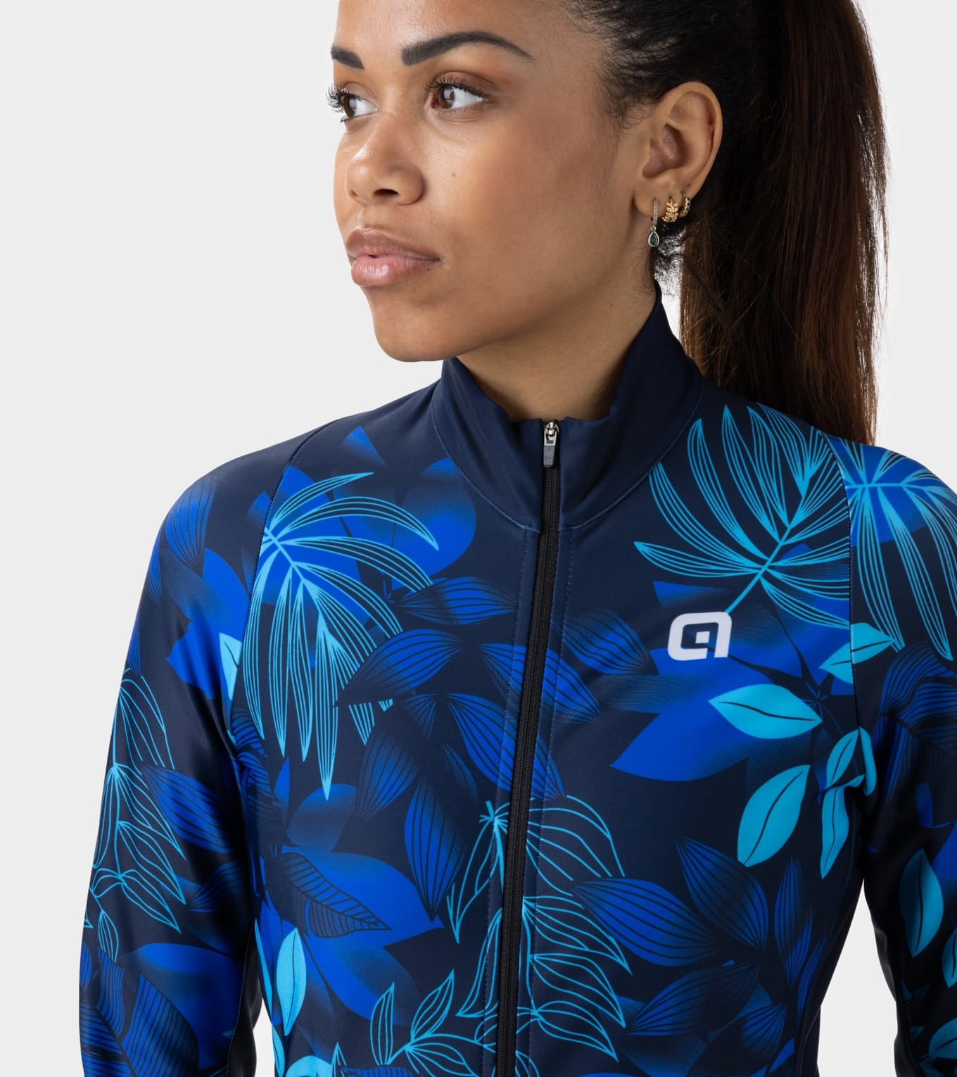 al-cycling-maglia-manica-lunga-donna-green-garden-jersey-termica-eco-friendly image 3