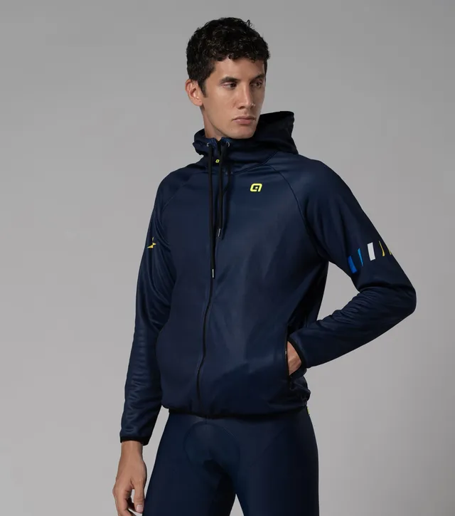al-cycling-felpa-uomo-uec-blu-marino-cappuccio-regolabile image 1