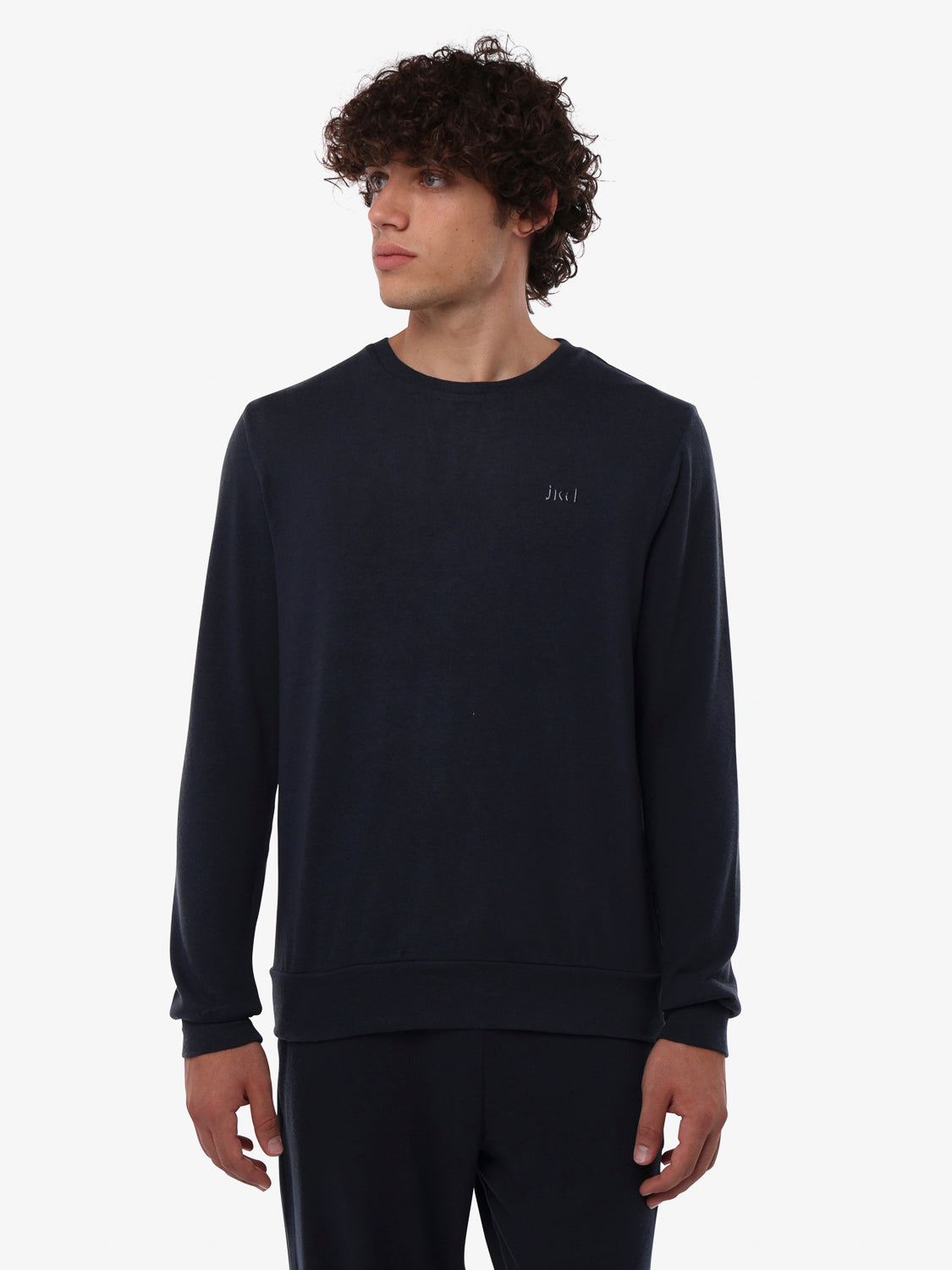 felpa-jaked-handy-girocollo-in-tessuto-simil-knitted-logo-silicone-uomo image 2