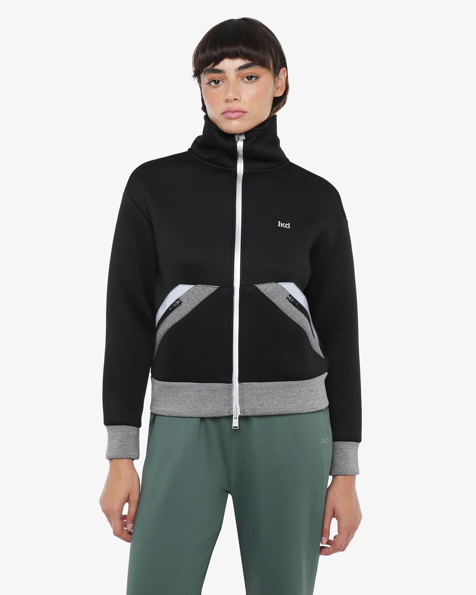 jaked-manta-ray-felpa-full-zip-donna-traspirante-con-dettagli-grafici image 7