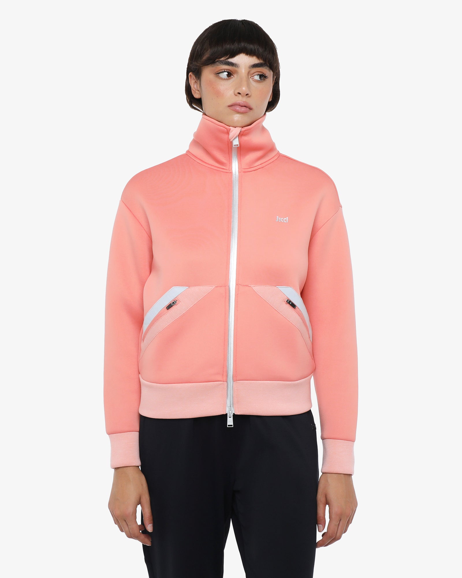 jaked-manta-ray-felpa-full-zip-donna-traspirante-con-dettagli-grafici image 2