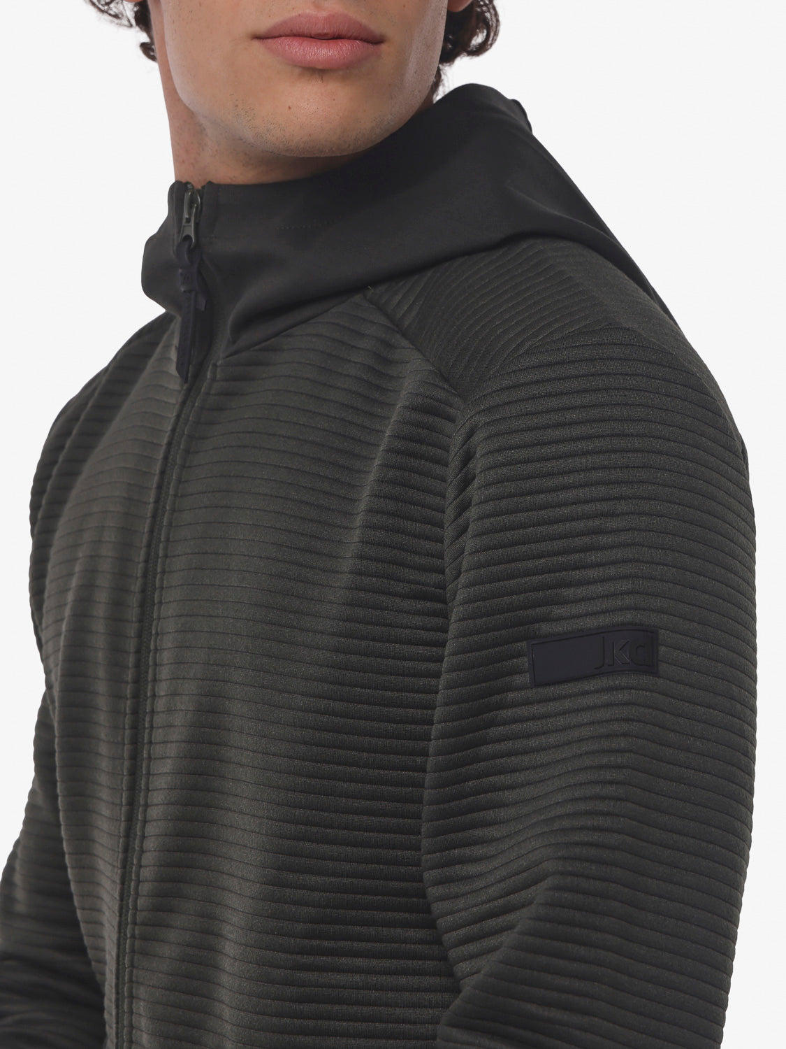 jaked-felpa-volume-con-cappuccio-doppio-tessuto-tasche-con-zip-e-zip-centrale image 4