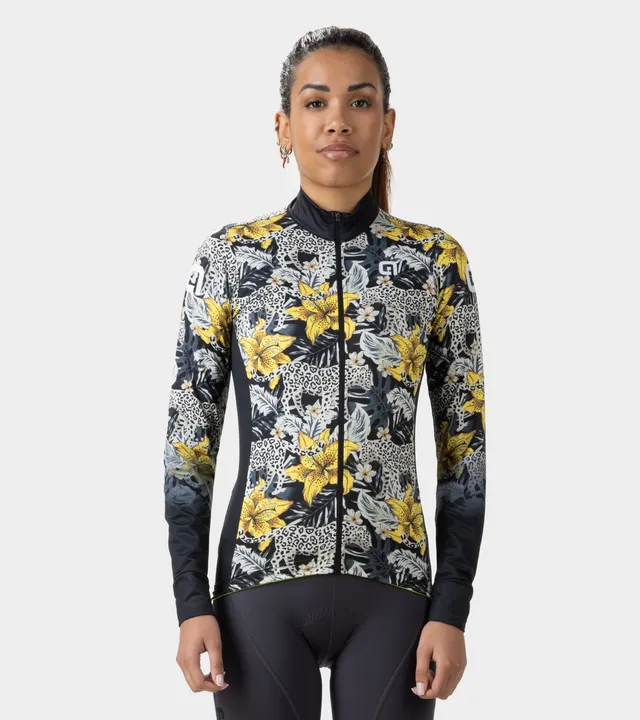 al-cycling-hibiscus-maglia-manica-lunga-donna-jersey-ergonomico-per-mezza-stagio image 1