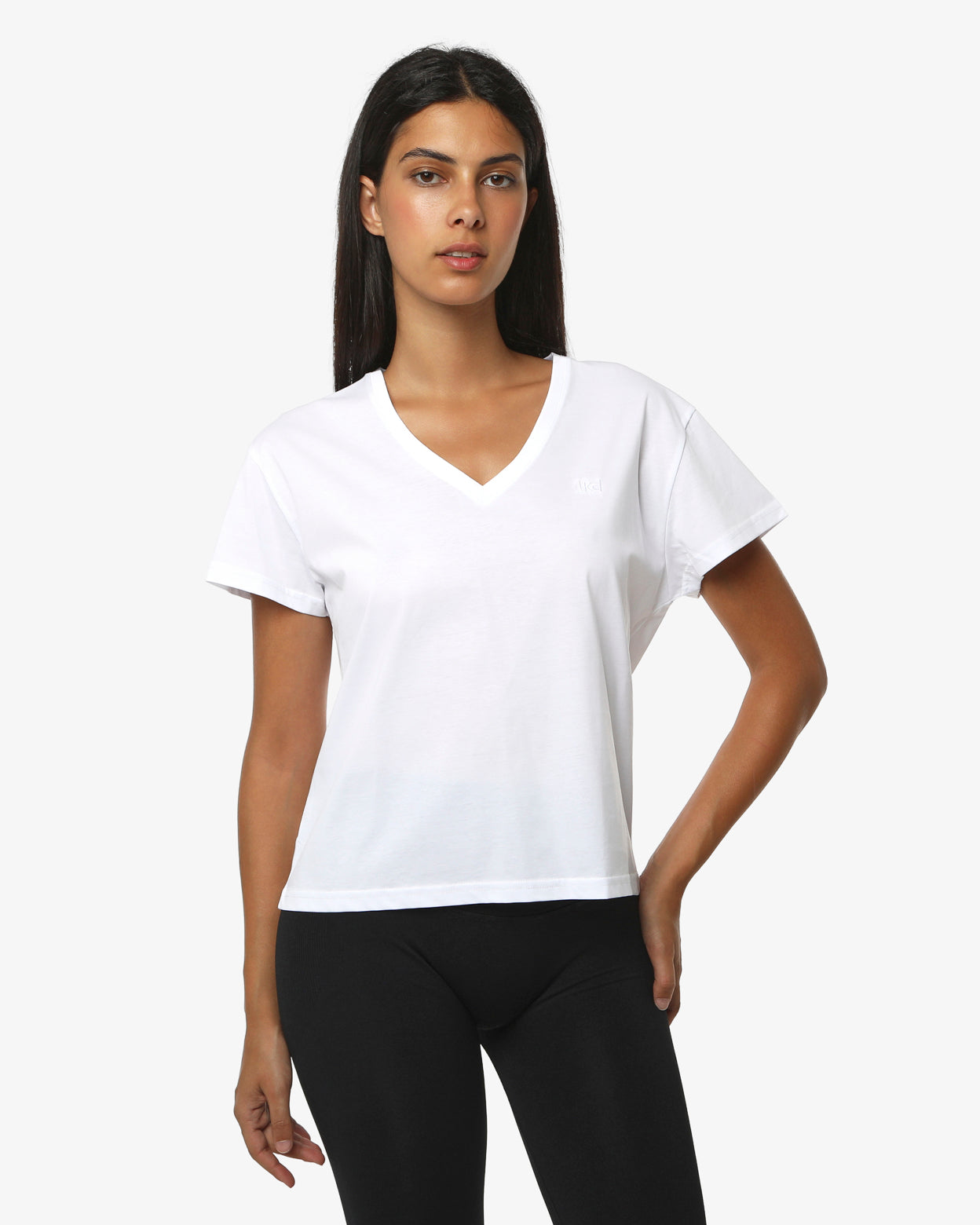 t-shirt-scollo-v-sunny-jaked-in-cotone-per-donna image 5