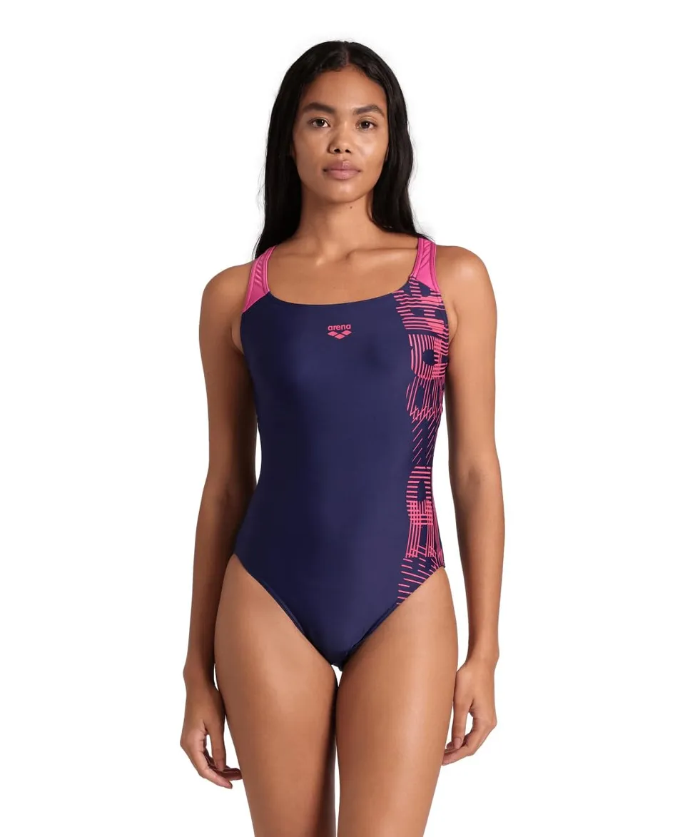 arena-women-s-swimsuit-control-pro-back-graphic-b-costume-intero-donna image 1