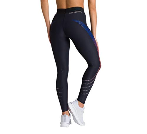 arena-w-a-one-long-tights-leggings-donna-nero-fluo-rosso-taglia-l-senza-cuciture image 6