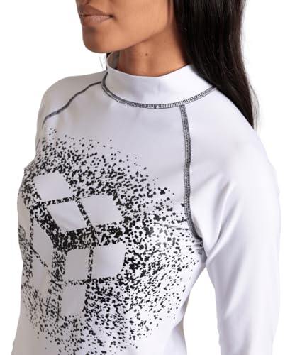 arena-women-s-rash-vest-l-s-graphic-maglia-a-maniche-lunghe-da-donna-con-protezi image 7