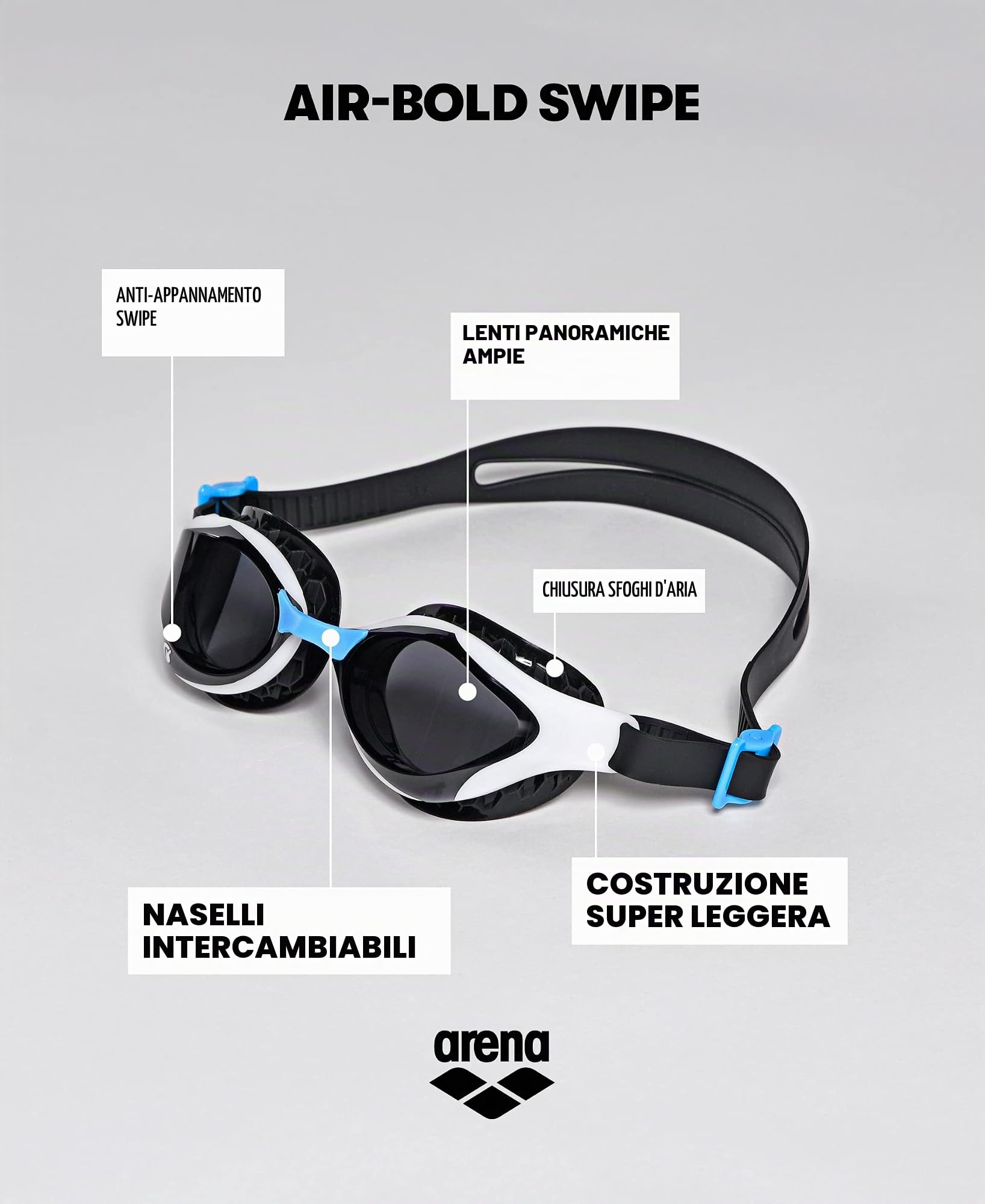 arena-air-bold-swipe-occhialini-da-nuoto-unisex-adulto-con-tecnologia-anti-appan image 2