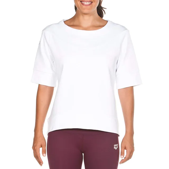 arena-w-gym-s-s-fleece-maglia-di-taglio-ampio-donna-felpa-sportiva-a-maniche-cor image 1