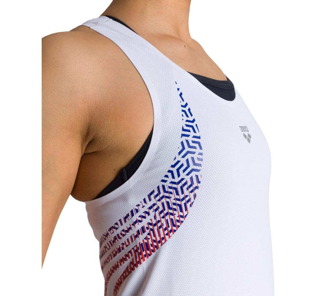 arena-w-a-one-mesh-tank-top-donna-bianco-fluo-red image 4