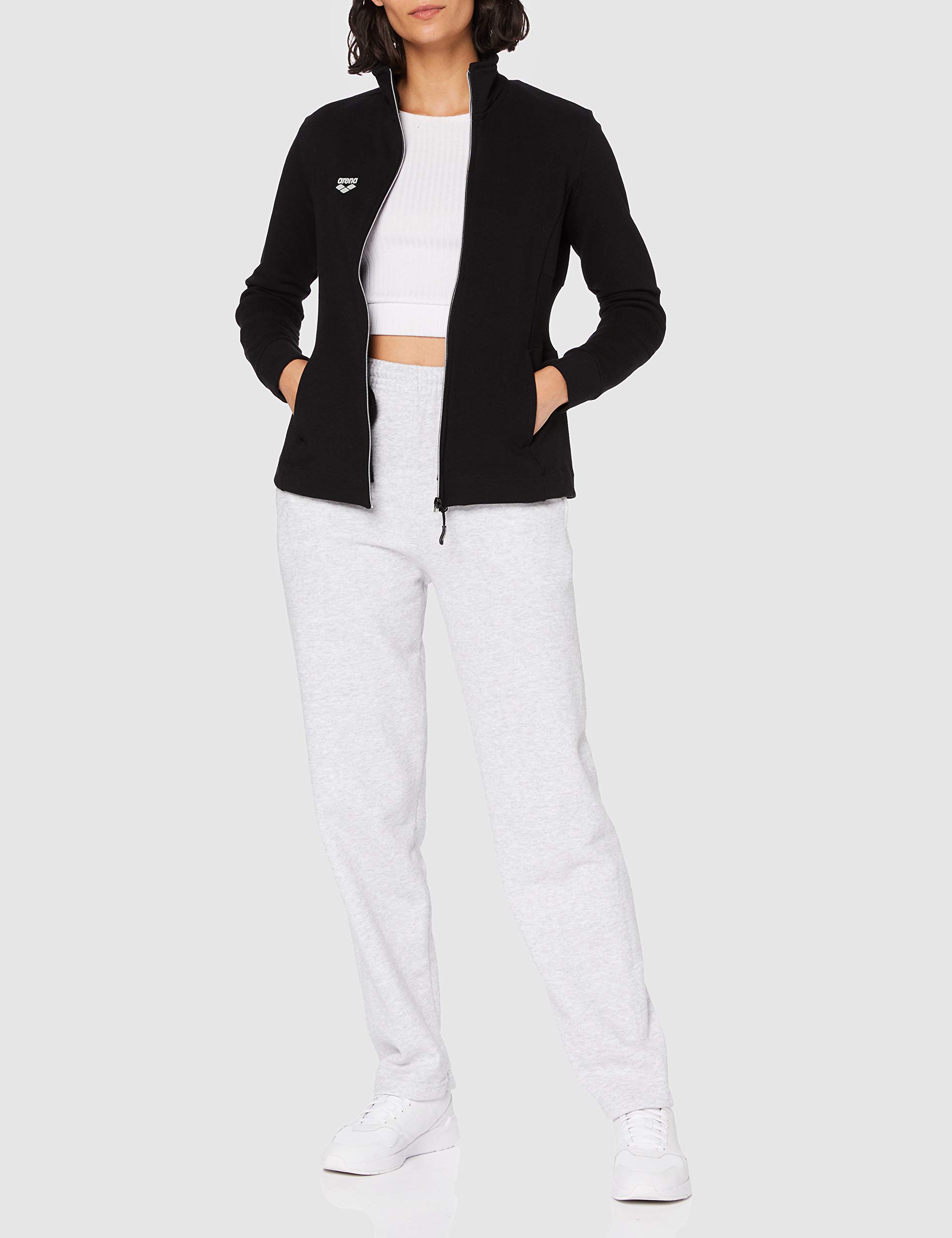 arena-w-f-z-jacket-rib-insert-giacca-donna-nera image 2