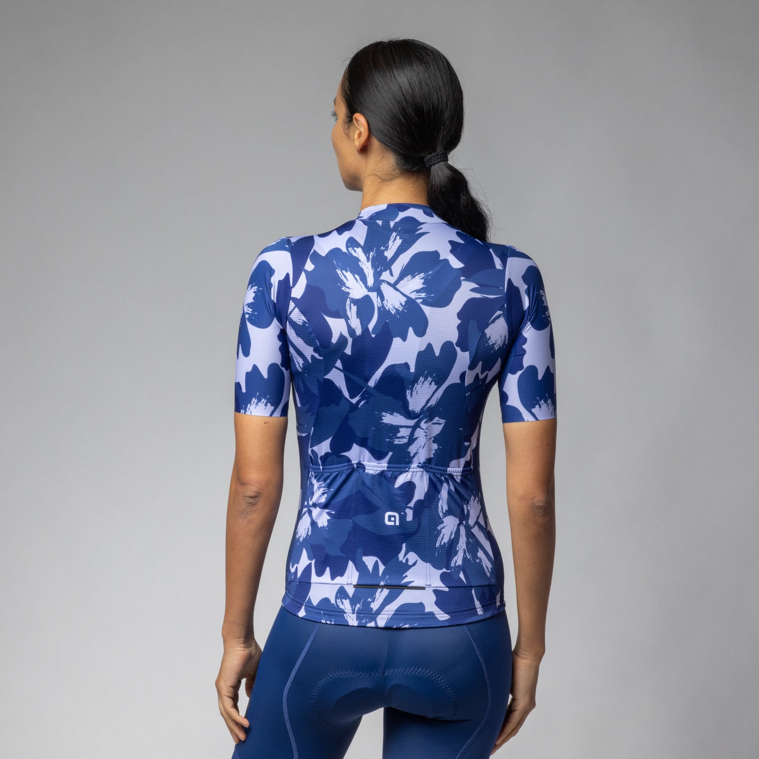 al-cycling-flower-maglia-manica-corta-donna-jersey-estivo-traspirante-con-stampa image 3