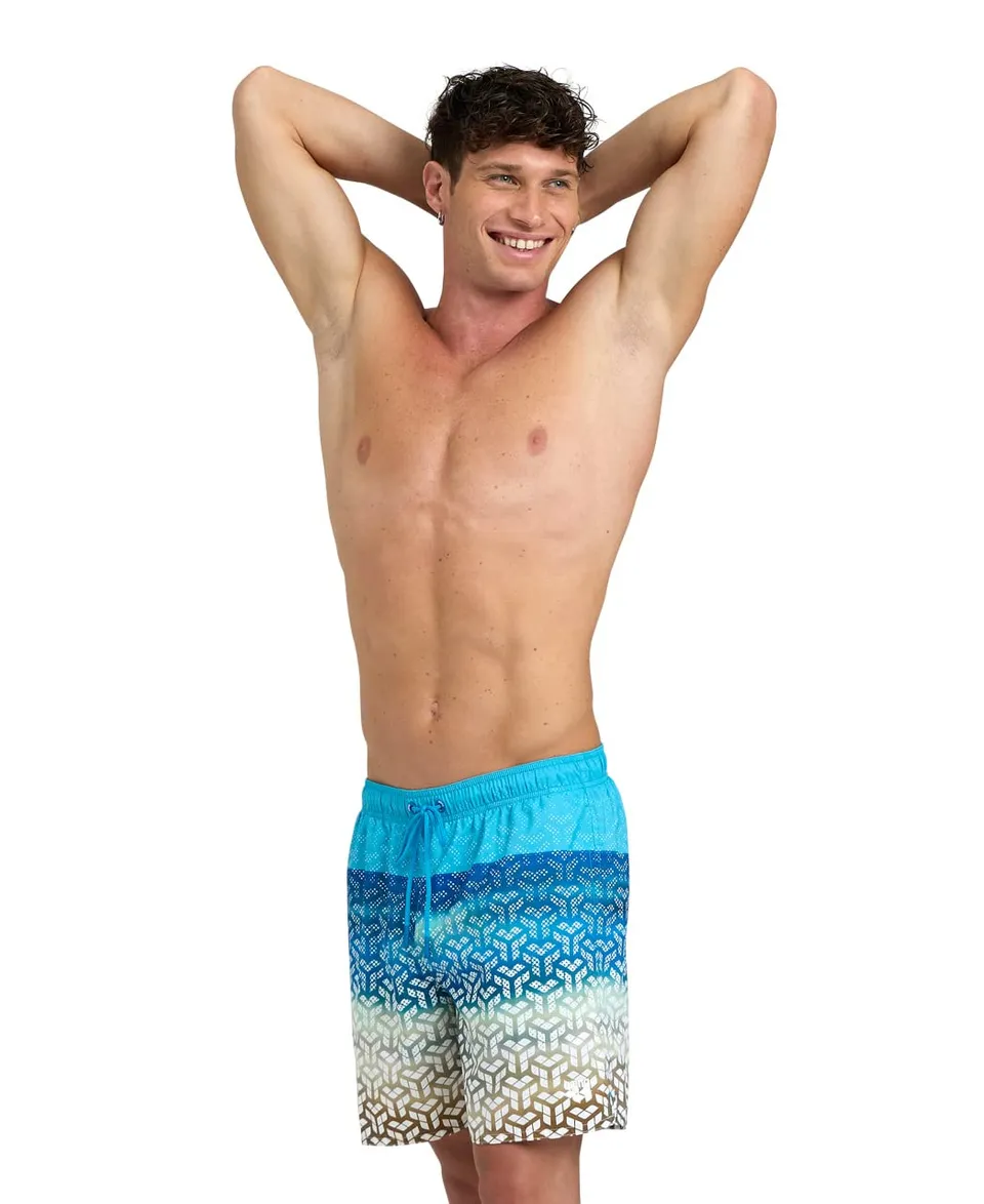 arena-men-s-beach-boxer-placed-swim-trunks-costume-da-bagno-uomo image 1