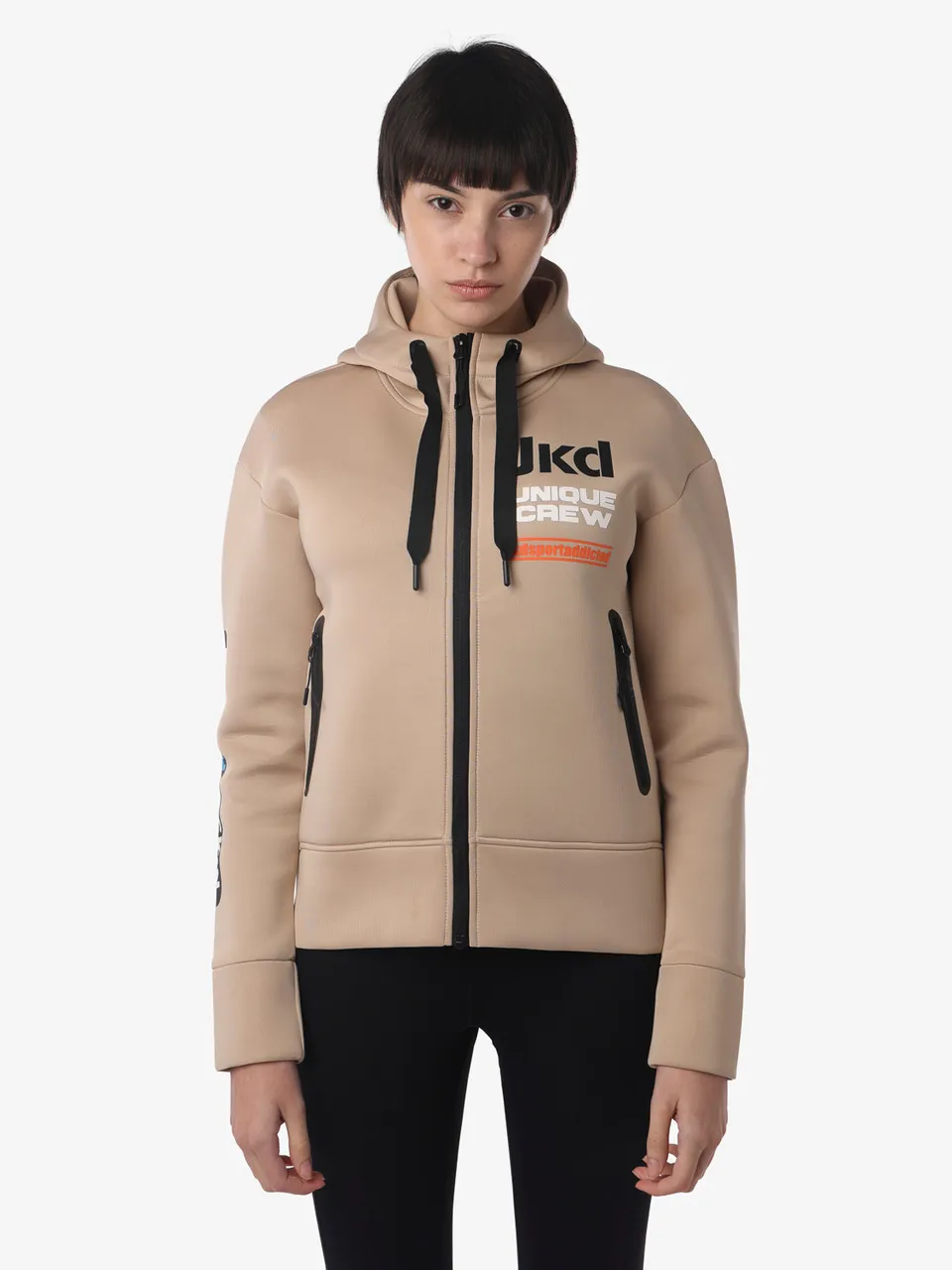 jaked-rider-felpa-full-zip-con-cappuccio-donna image 1