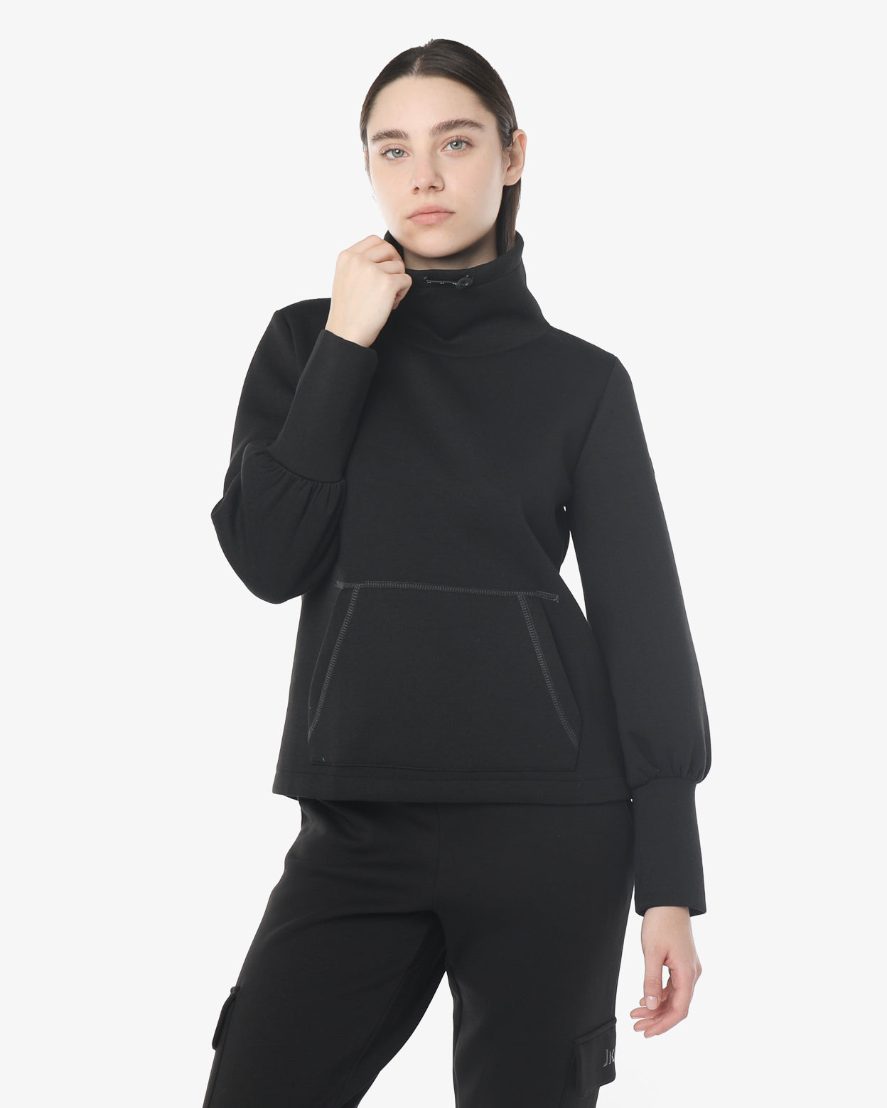 jaked-felpa-arctic-donna-felpa-con-collo-alto-in-scuba-leggero-polsi-alti-e-mani image 1
