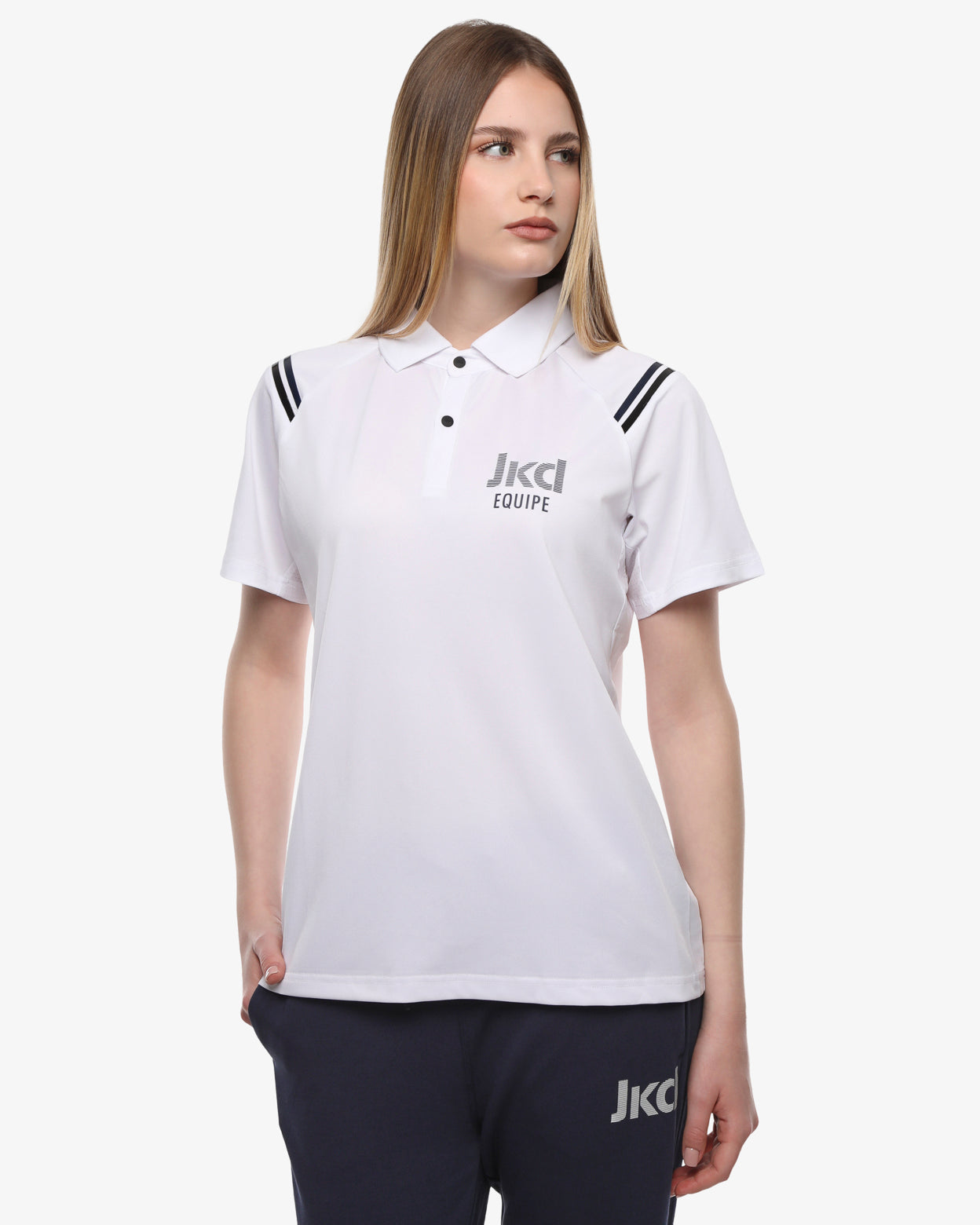 polo-bottoni-equipe-jaked-donna-tessuto-tecnico-antipiega-con-dettagli-a-righe-s image 4