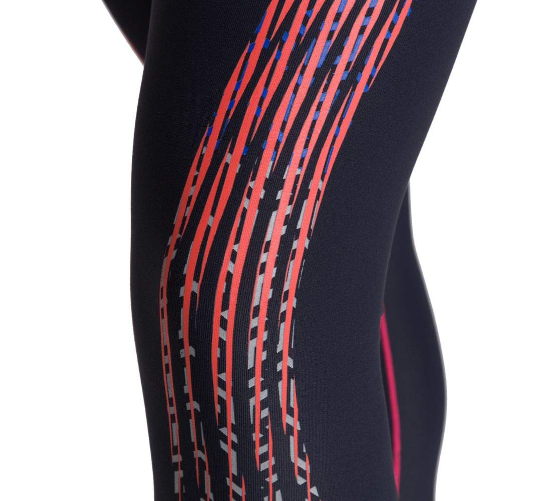 arena-w-a-one-long-tights-leggings-donna-nero-fluo-rosso-taglia-l-senza-cuciture image 4