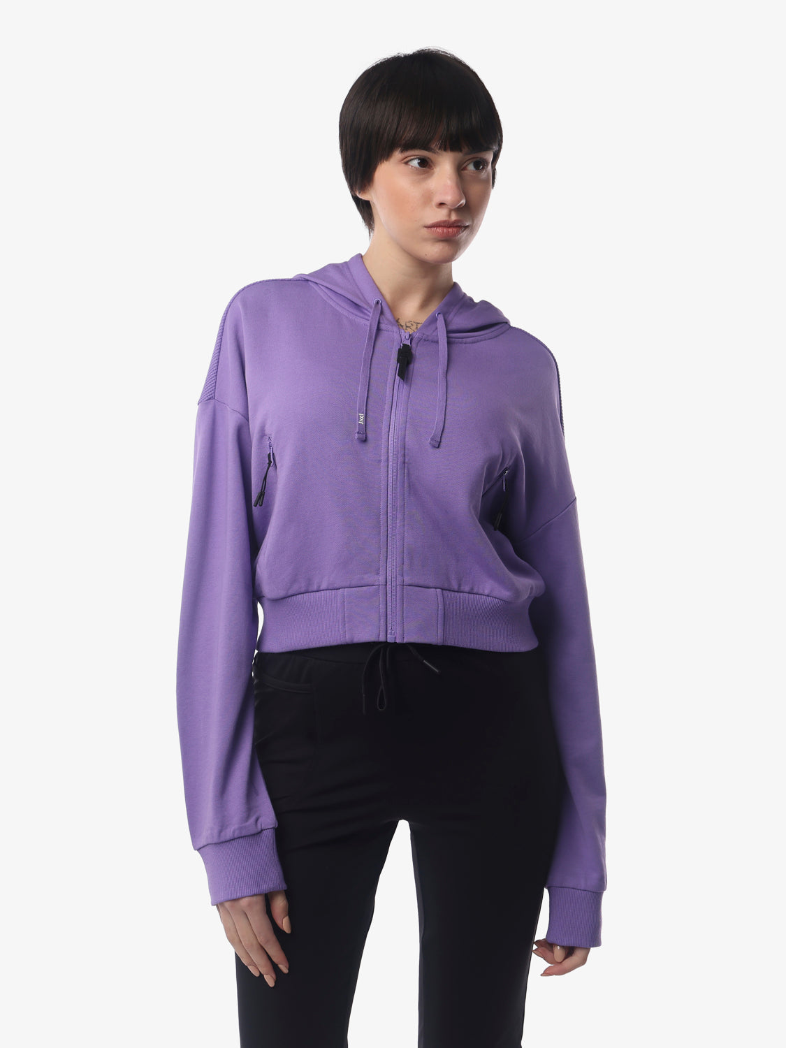 jaked-felpa-kotton-mix-con-cappuccio-e-full-zip-felpa-donna-in-cotone-e-rete-str image 6