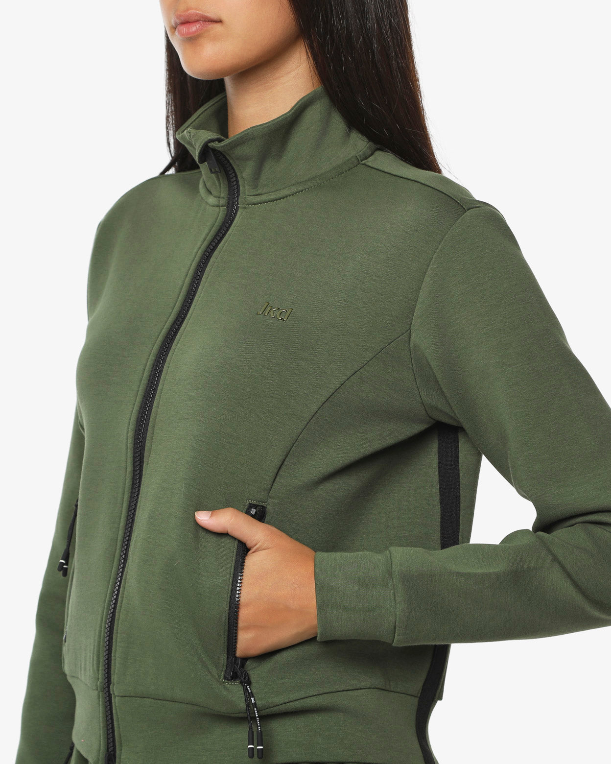 jaked-felpa-full-zip-ice-cot-felpa-donna-con-zip-e-collo-alto-in-tessuto-tecnico image 4