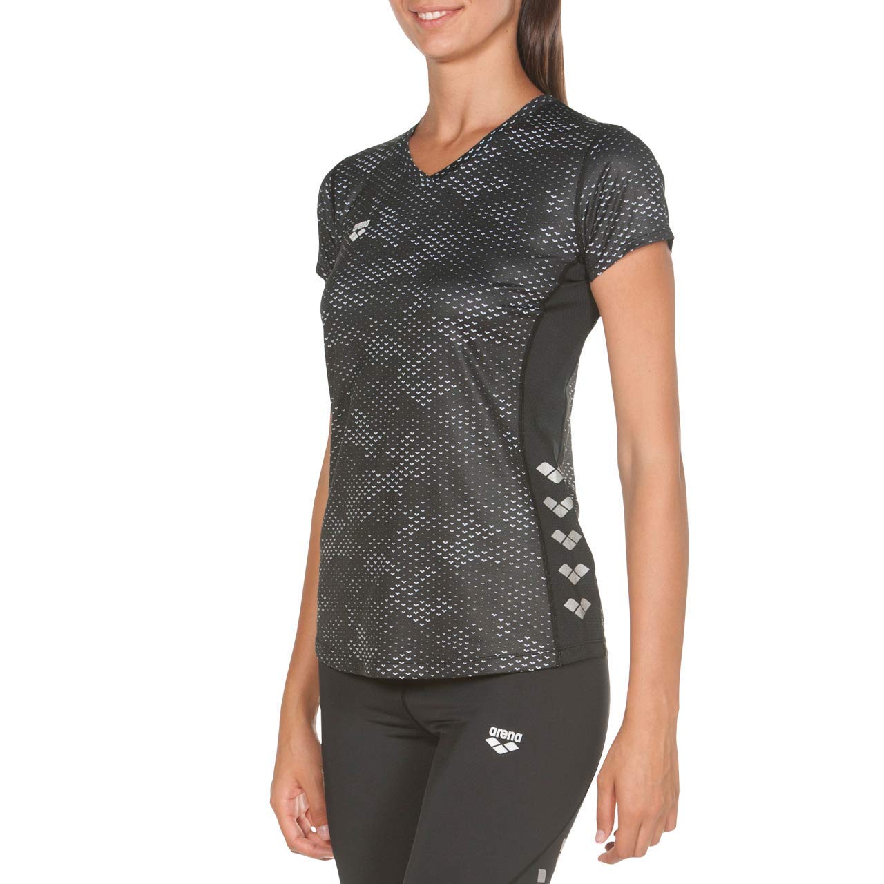 arena-w-run-s-s-maglia-da-running-donna-in-tessuto-rete-traspirante image 2