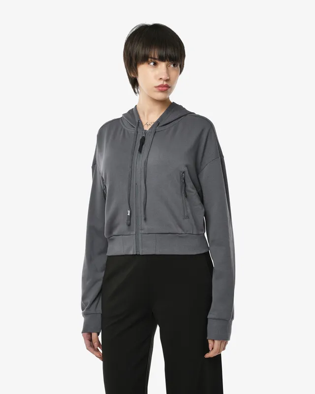 jaked-felpa-kotton-mix-con-cappuccio-e-full-zip-felpa-donna-in-cotone-e-rete-str image 1