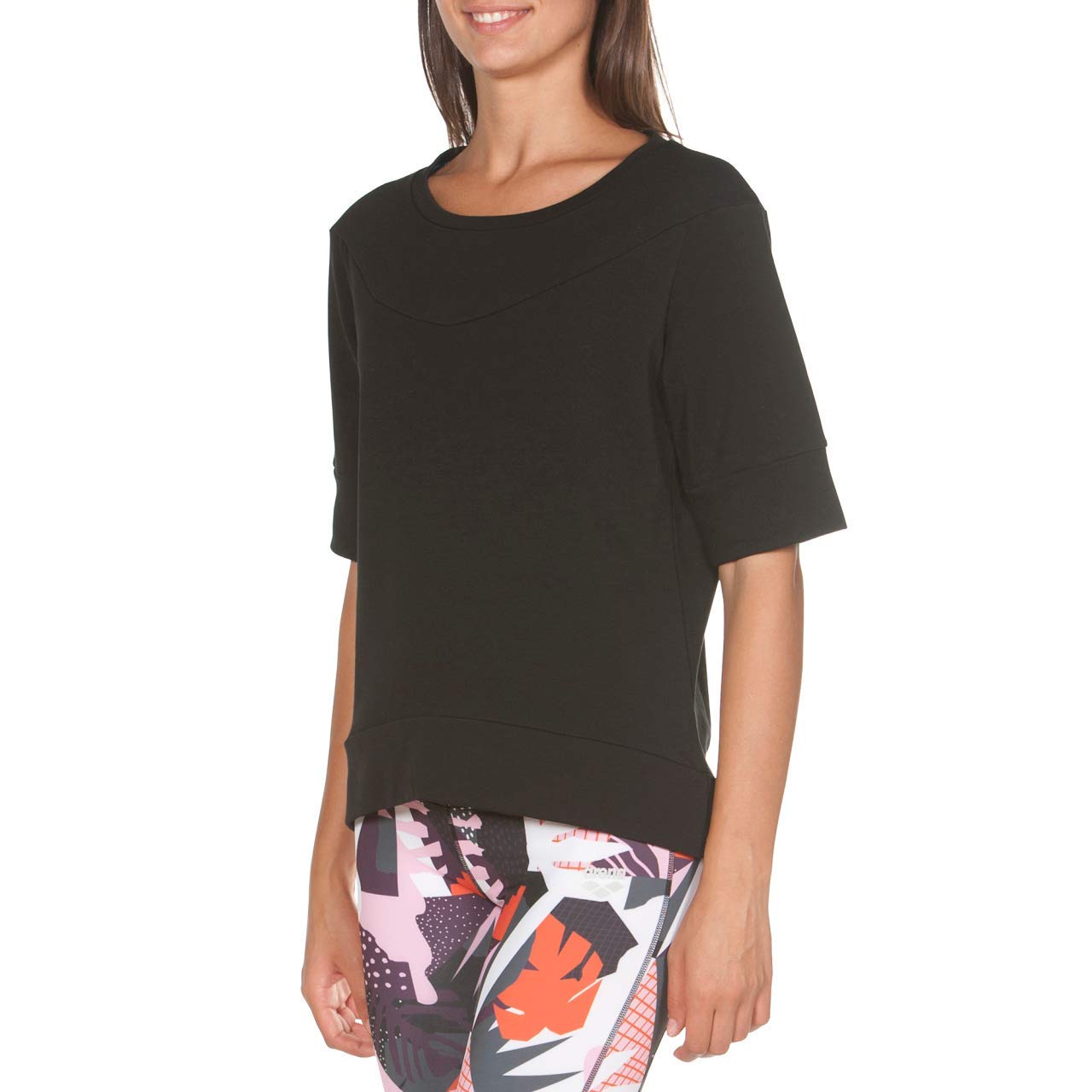 arena-w-gym-s-s-fleece-felpa-donna-taglio-ampio image 2