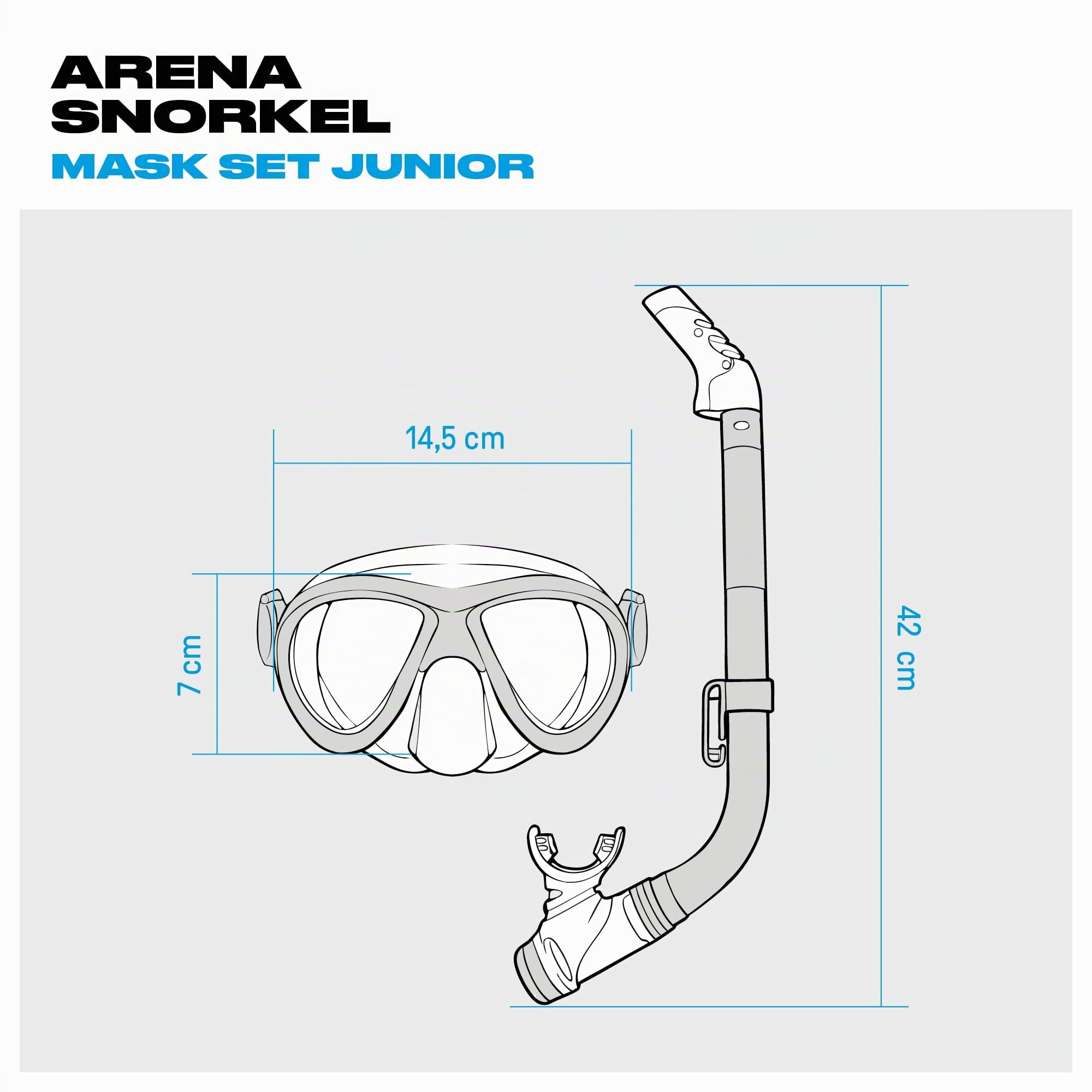 arena-snorkel-mask-set-jr-set-maschera-e-boccaglio-bambino image 2