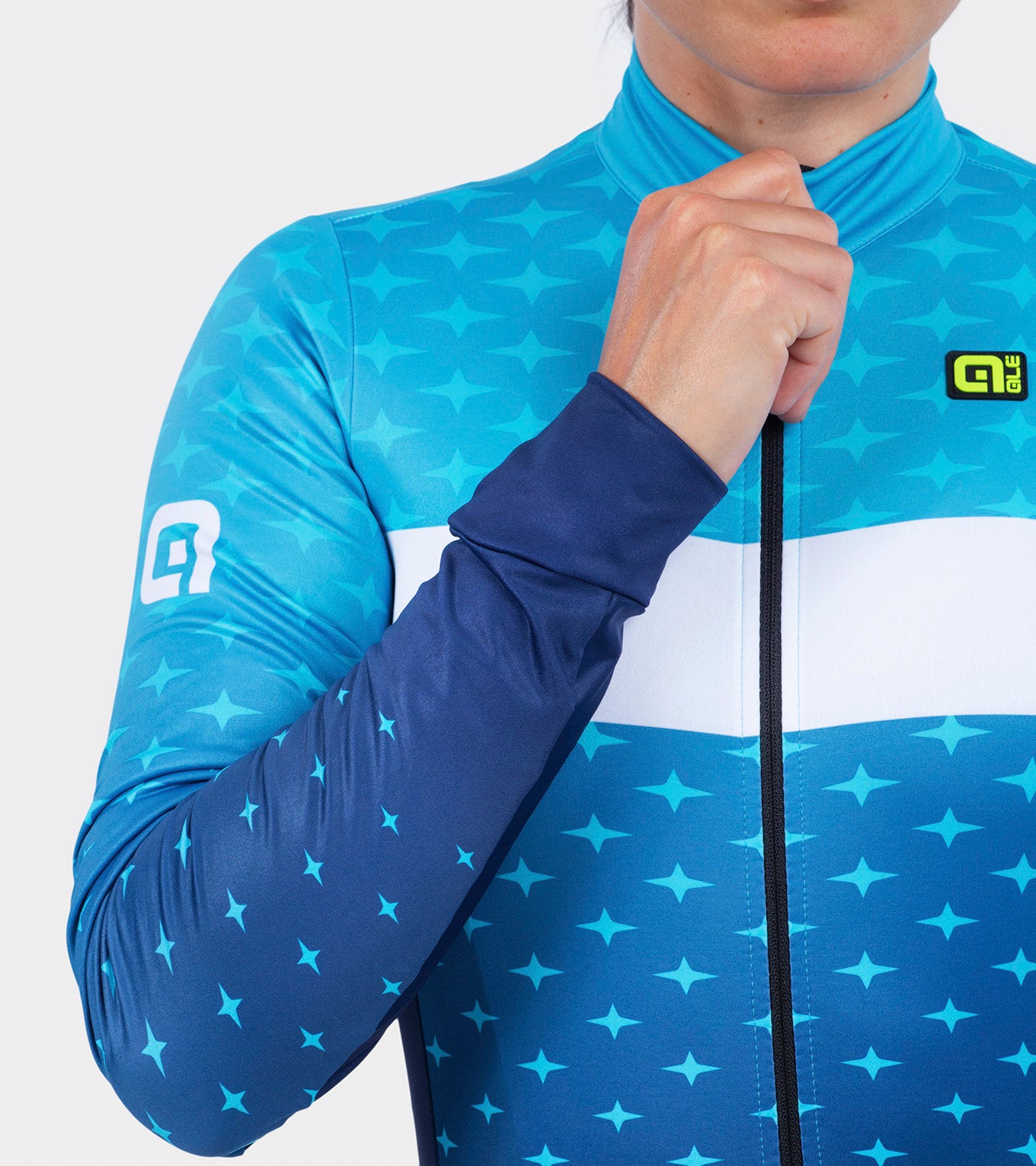 al-cycling-maglia-manica-lunga-donna-stars-maglia-ciclismo-fit-ergonomico-per-cl image 3