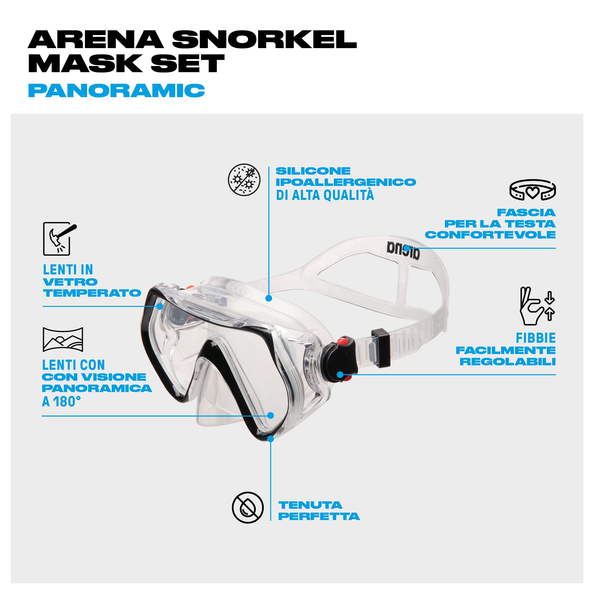 arena-snorkel-mask-set-adult-set-maschera-e-boccaglio-da-snorkeling image 4
