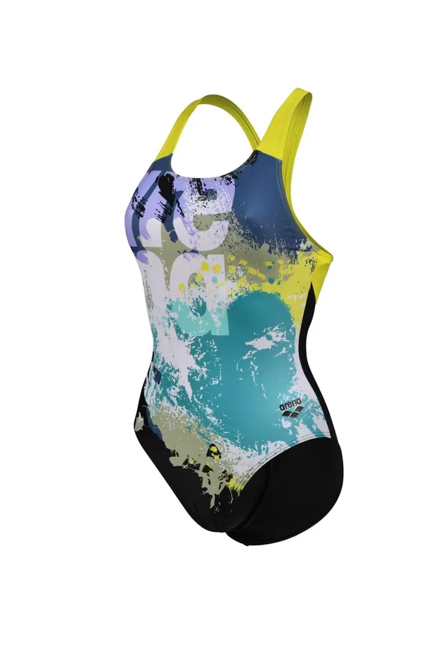 arena-women-s-waves-breaking-swimsuit-v-back-costume-intero-donna image 1